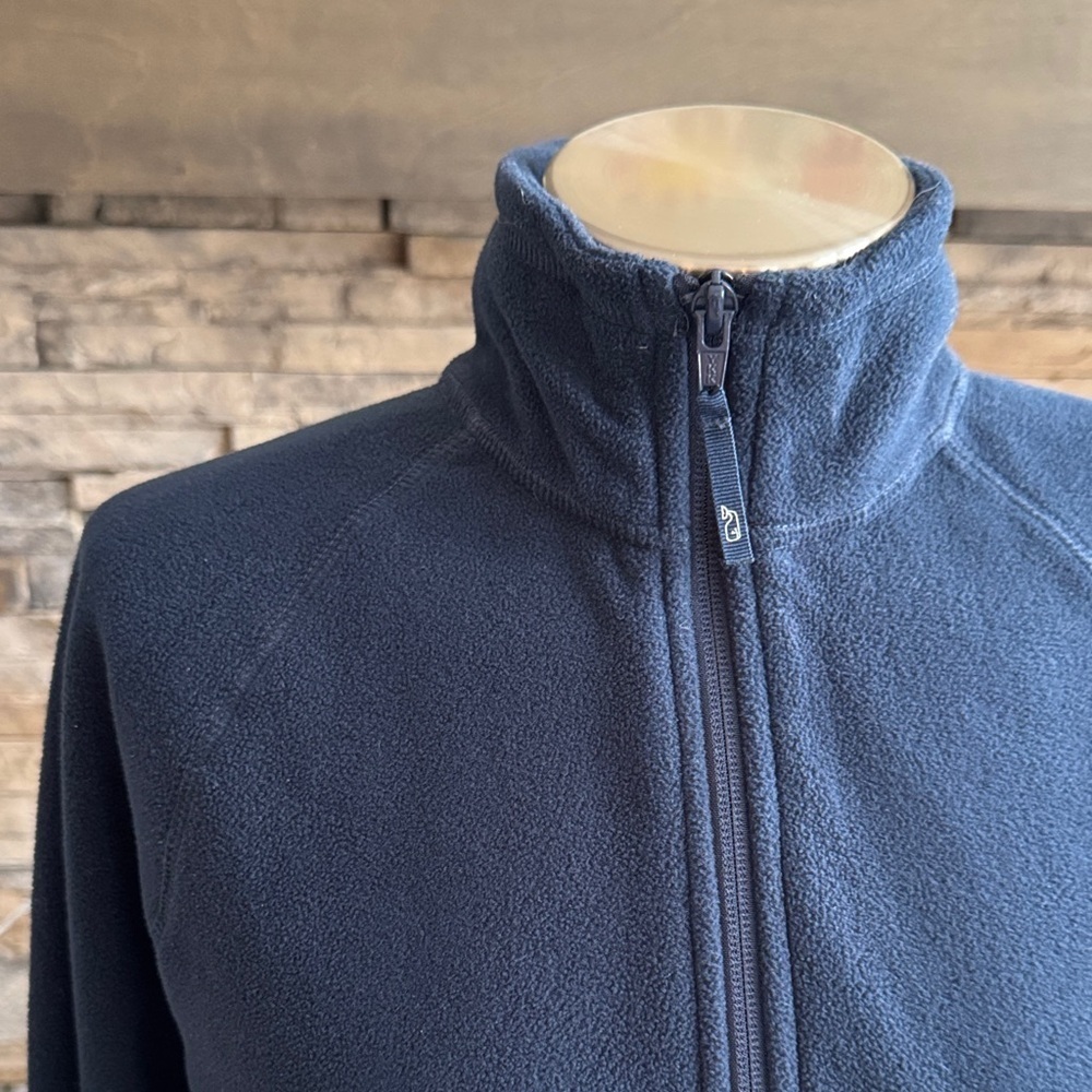 Vineyard Vines Women's Navy Fleece Turtleneck Sweater - Picture 4 of 9